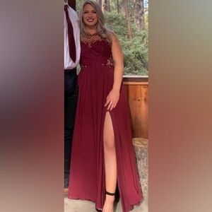 Maroon City Triangle formal dress size 7
